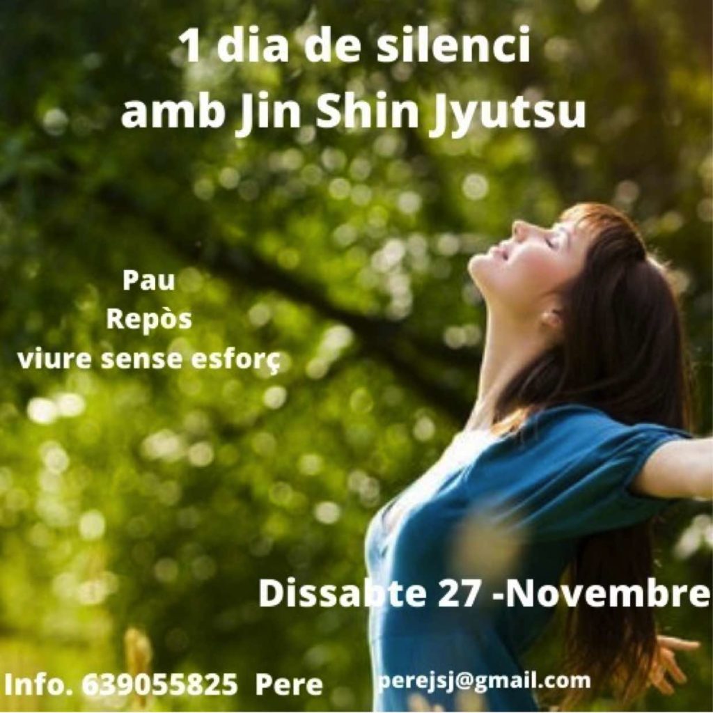 1 dia de silenci amb Jin Shin Jyutsu, Dissabte 27-Novembre